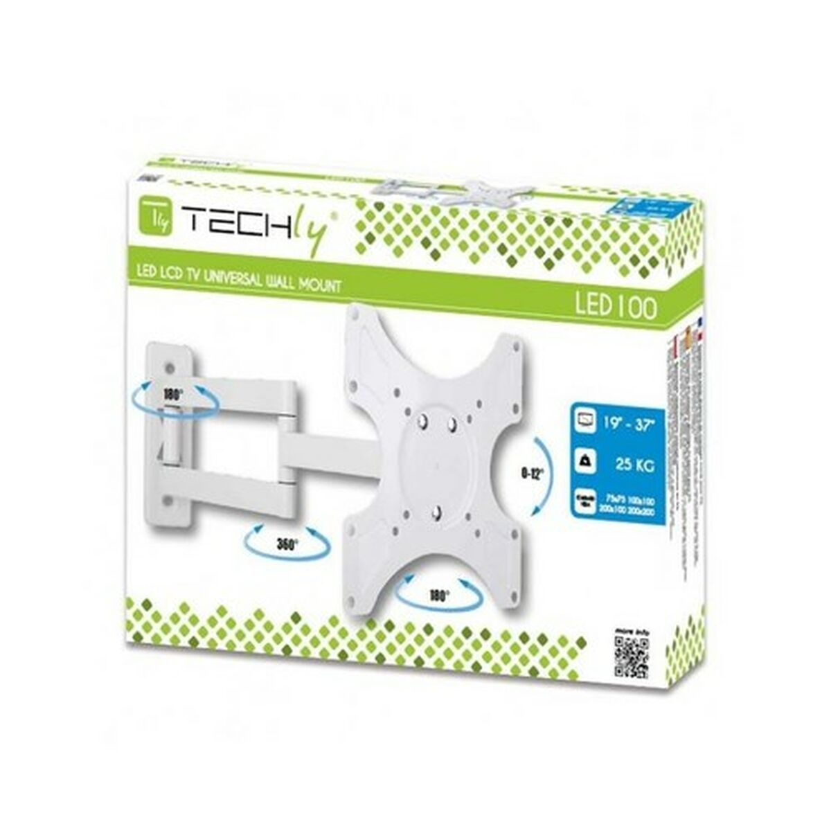 Support de TV Techly ICA-LCD-2903WH 19" 37" 25 kg